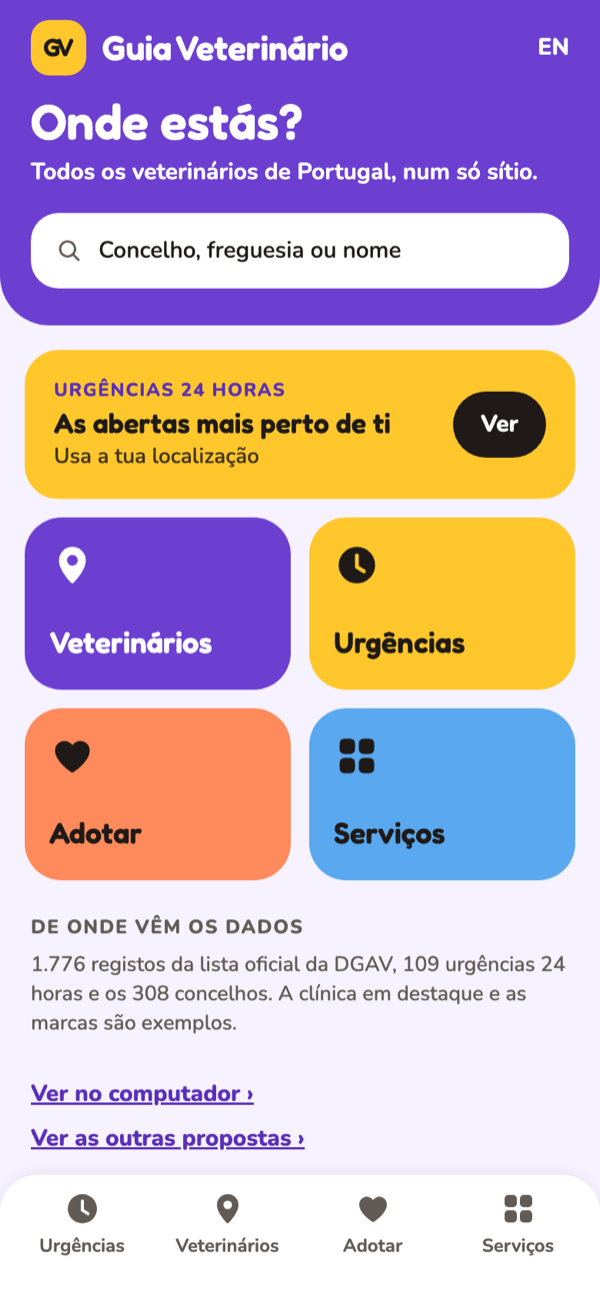Início da proposta Roxo e amarelo