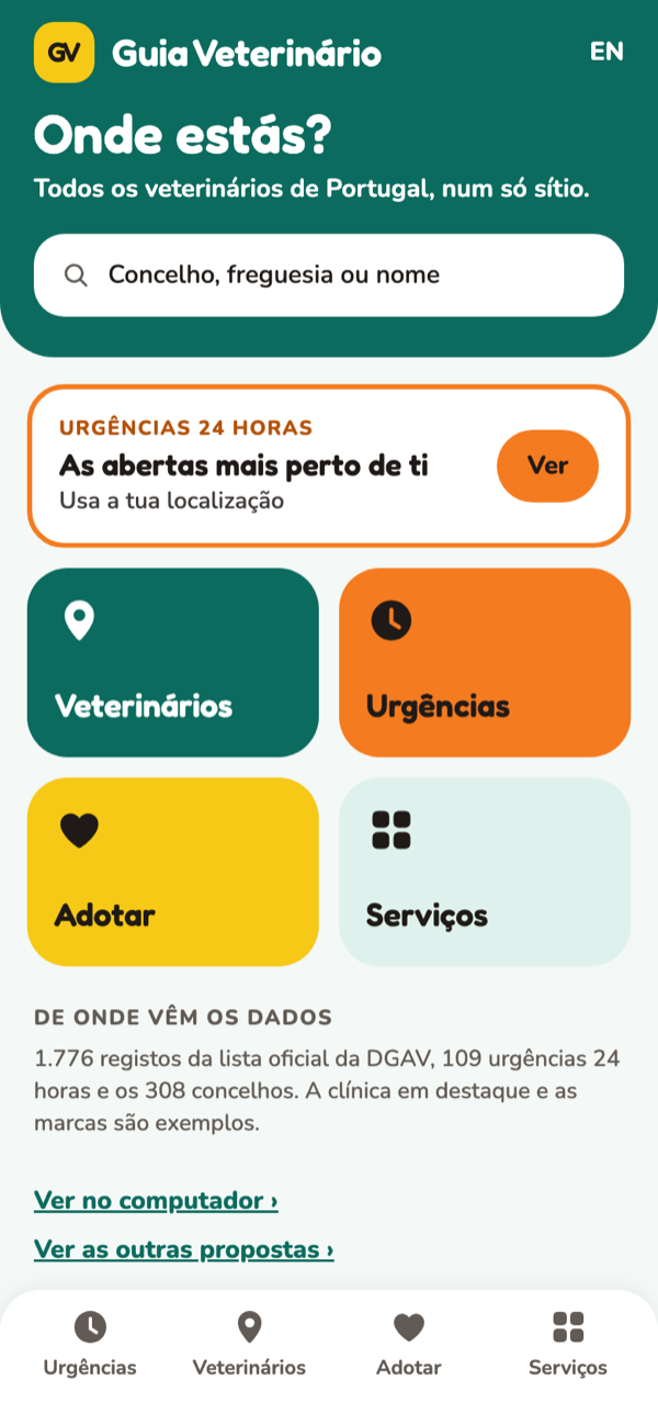 Início da proposta Verde-petróleo e amarelo
