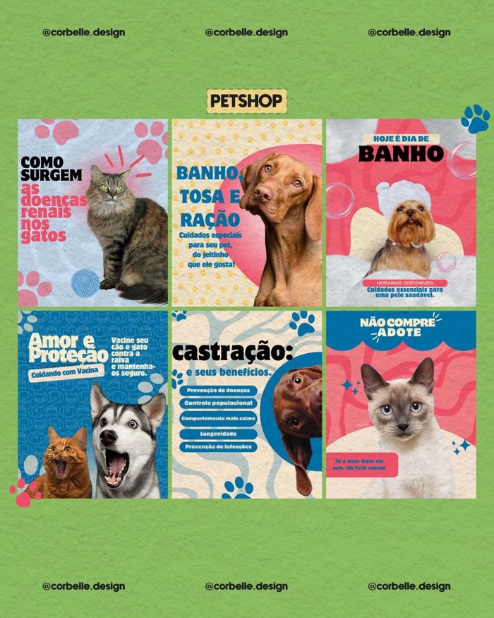 Referência Pet shop (corbelle.design)