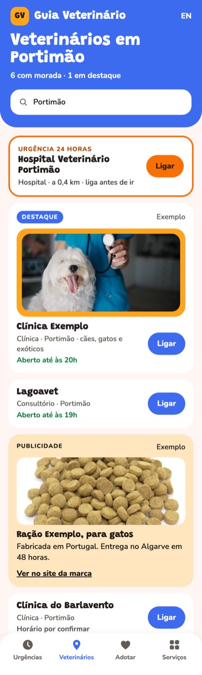 Azul vivo e laranja: Portimão, destaque e publicidade