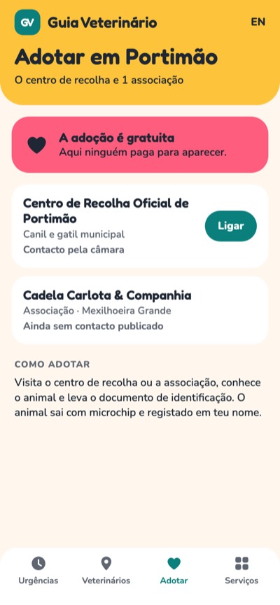 Quatro cores: Adotar