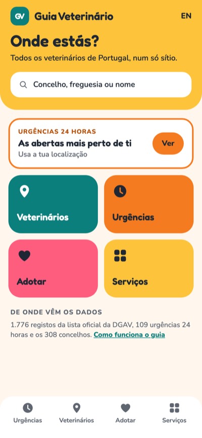 Quatro cores: Início
