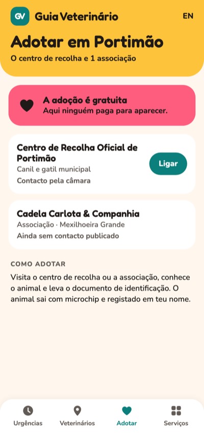 Quatro cores: Adotar