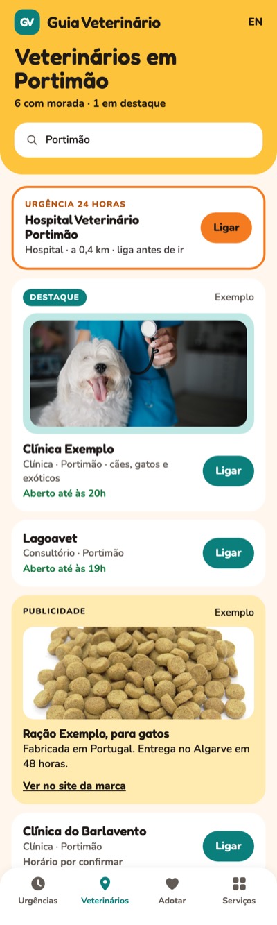 Quatro cores: Portimão, destaque e publicidade