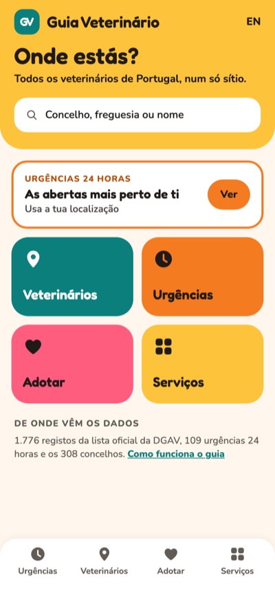 Quatro cores: Início